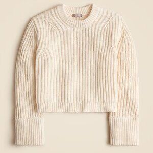 SOLD || J.Crew Heritage Cotton Fisherman Crewneck Sweater